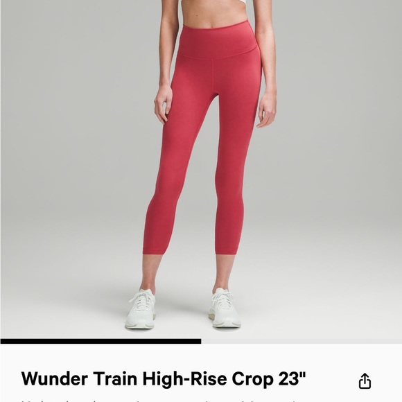 Lululemon Wunder Train High-Rise Crop 23” - Picture 3 of 4